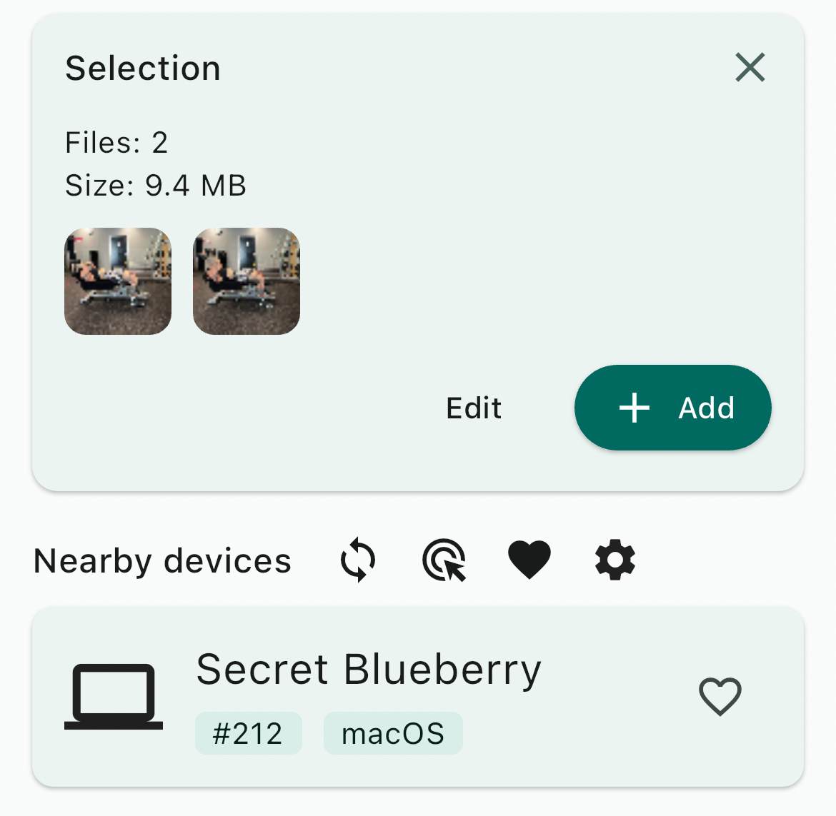 Отправка файла из LocalSend на iPhone.