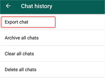 Иллюстрация процесса экспорта чата WhatsApp на Android перед отправкой по почте
