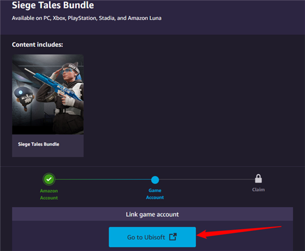 Переход на сайт Ubisoft для привязки аккаунтов