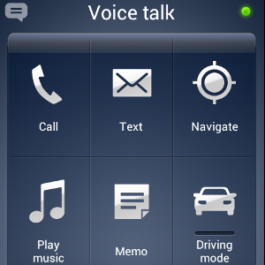 Главный экран приложения Voice Command на устройстве Samsung