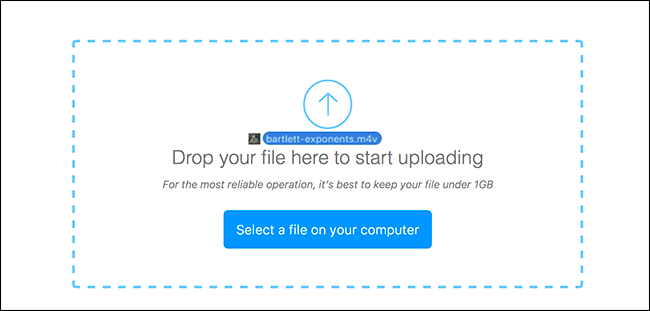 Перетаскивание файла в окно браузера для загрузки в Firefox Send