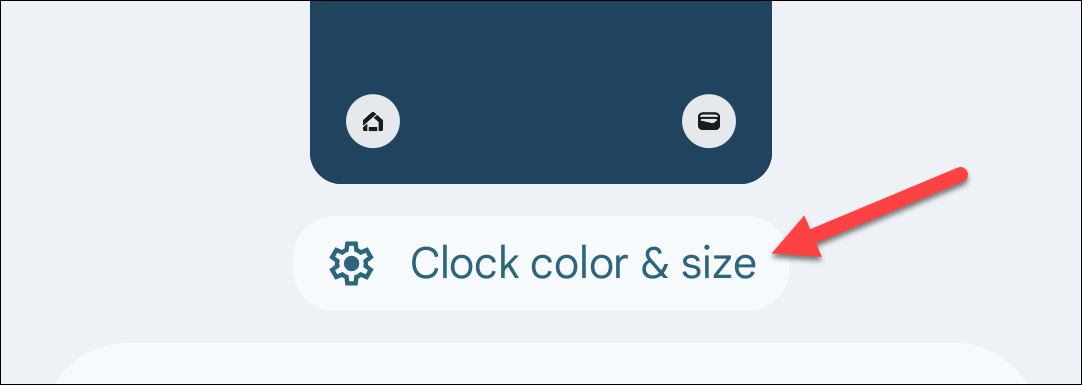 Нажмите Цвет и размер часов