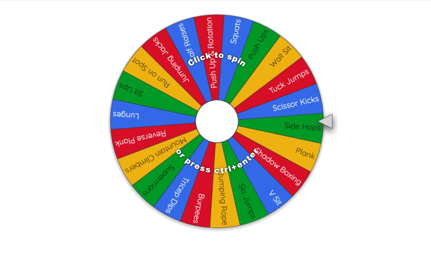 Приложение Spin-It: генератор случайных упражнений