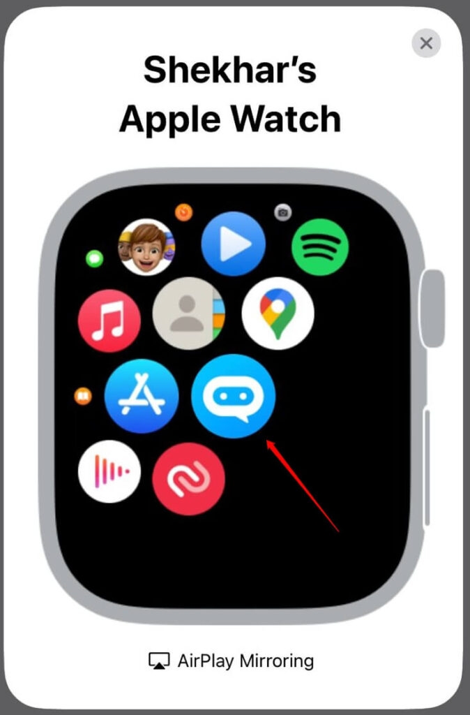 Диалог ChatGPT на Apple Watch: экран ответа