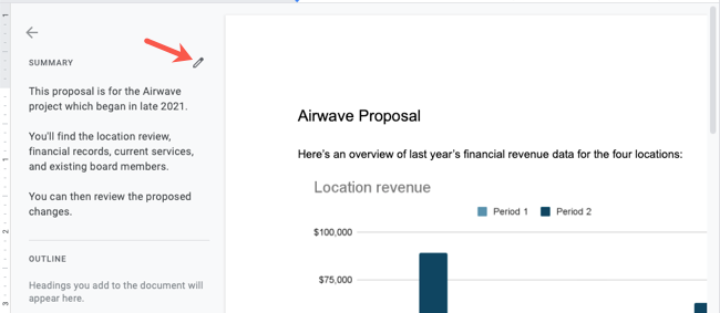Редактирование резюме с помощью значка карандаша