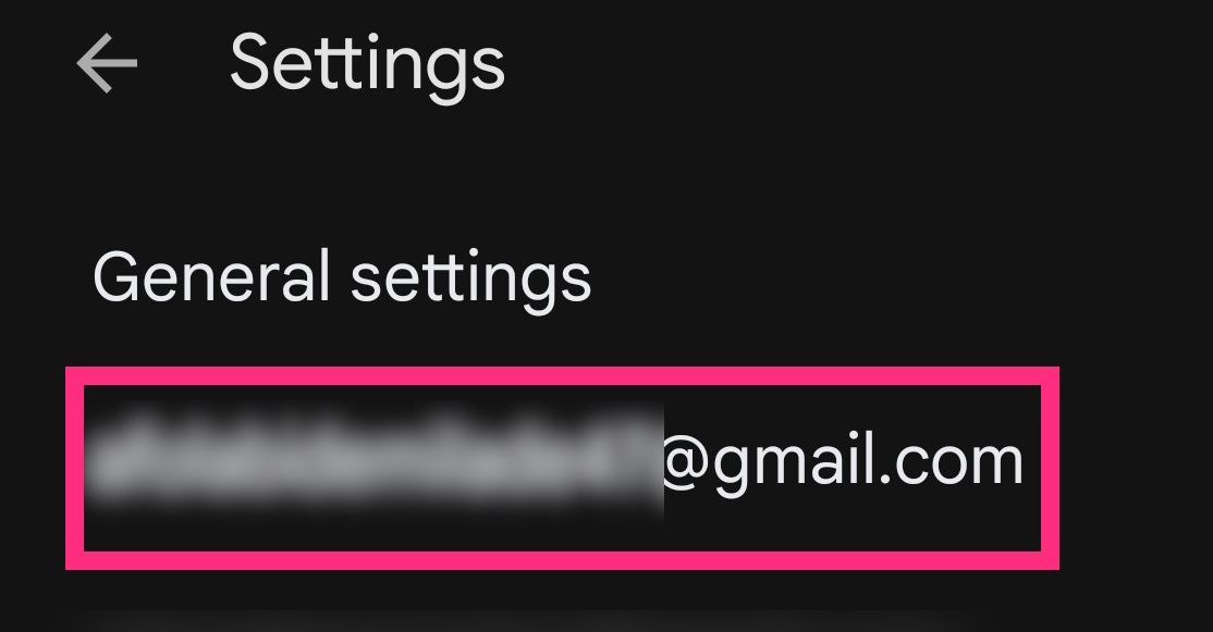 Выбор аккаунта в настройках Gmail