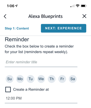 Set up a reminder