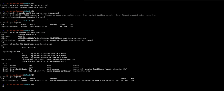 Ingress с production Issuer