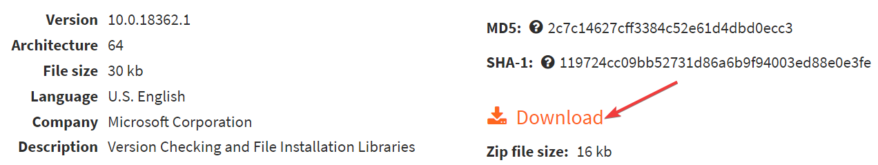 Скачивание файла version.dll