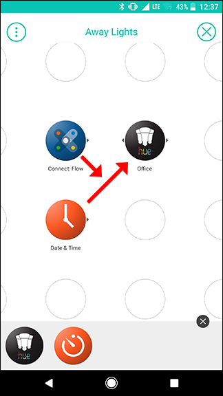 Соединение триггеров и действий на сетке