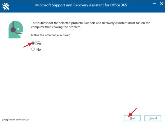 Запрос на подтверждение, что диагностика проводится локально
