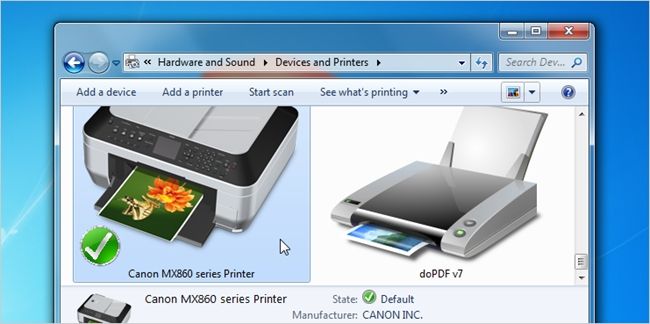 Автоматическая смена принтера в Windows 7
