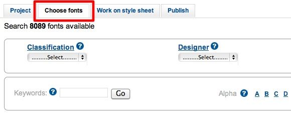 Список шрифтов с фильтрацией по классификации и поддержке языков
