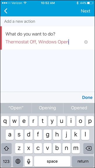 Название новой рутины в SmartThings