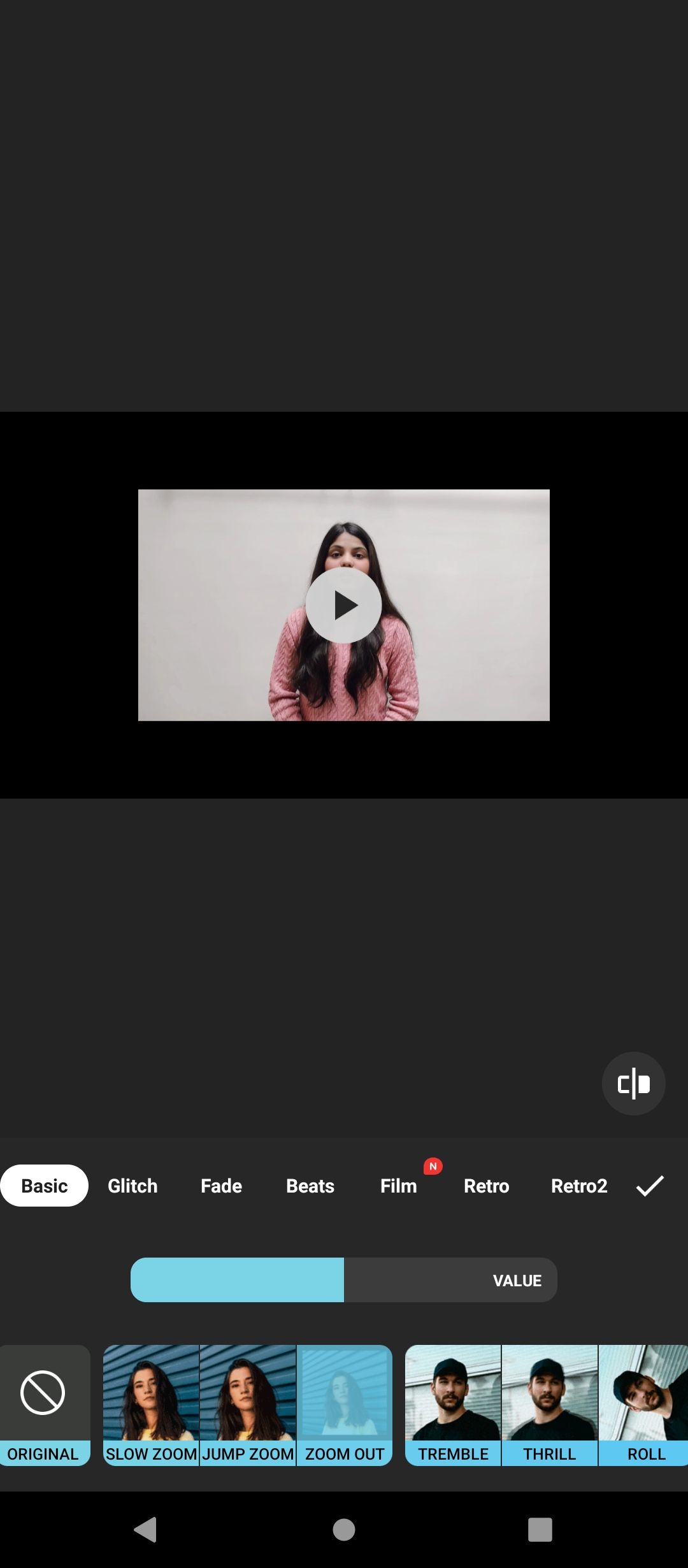 Визуальные эффекты в InShot