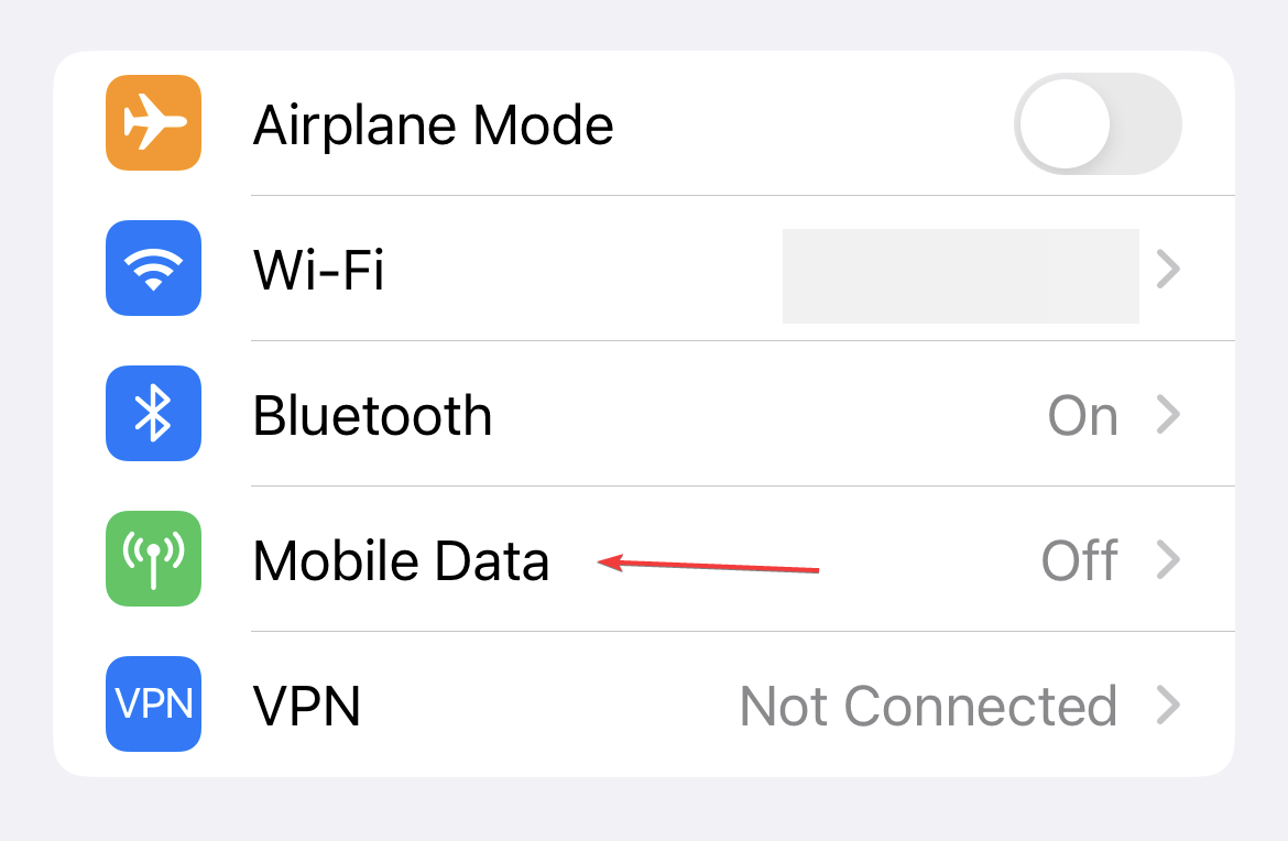Раздел 'Сотовая связь' в настройках iPhone