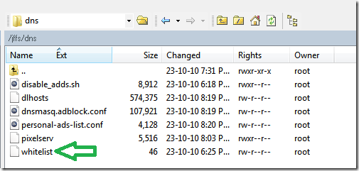 Пример файла whitelist в /jffs/dns