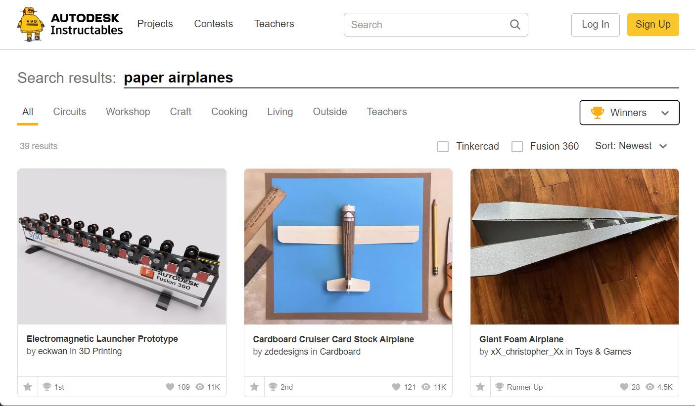 Пользовательские проекты бумажных самолётов и коллекции шаг за шагом на Instructables