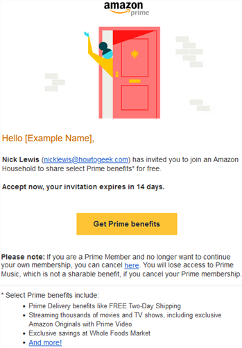 Письмо с приглашением, которое получает приглашаемый.