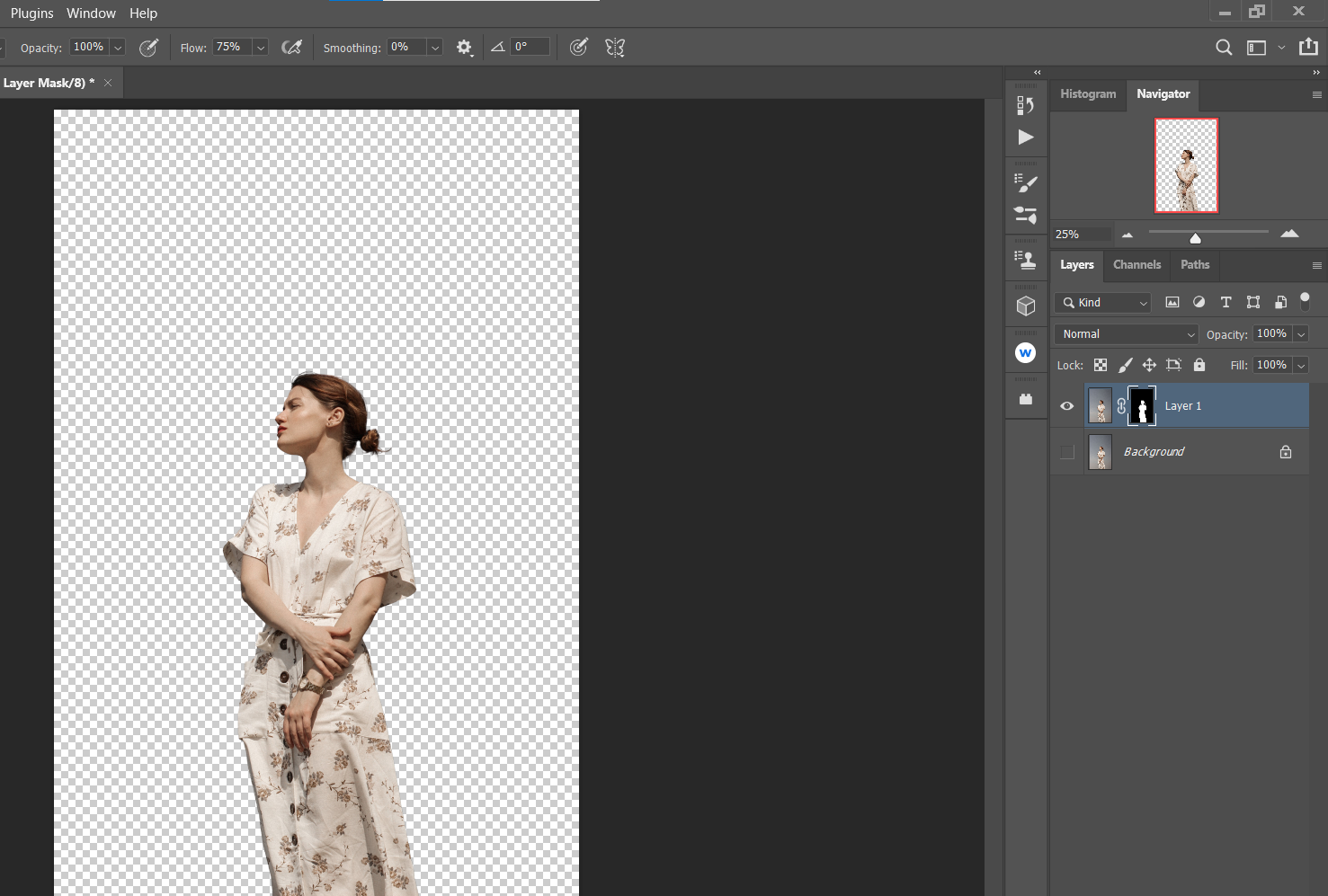 Отключение видимости фонового слоя