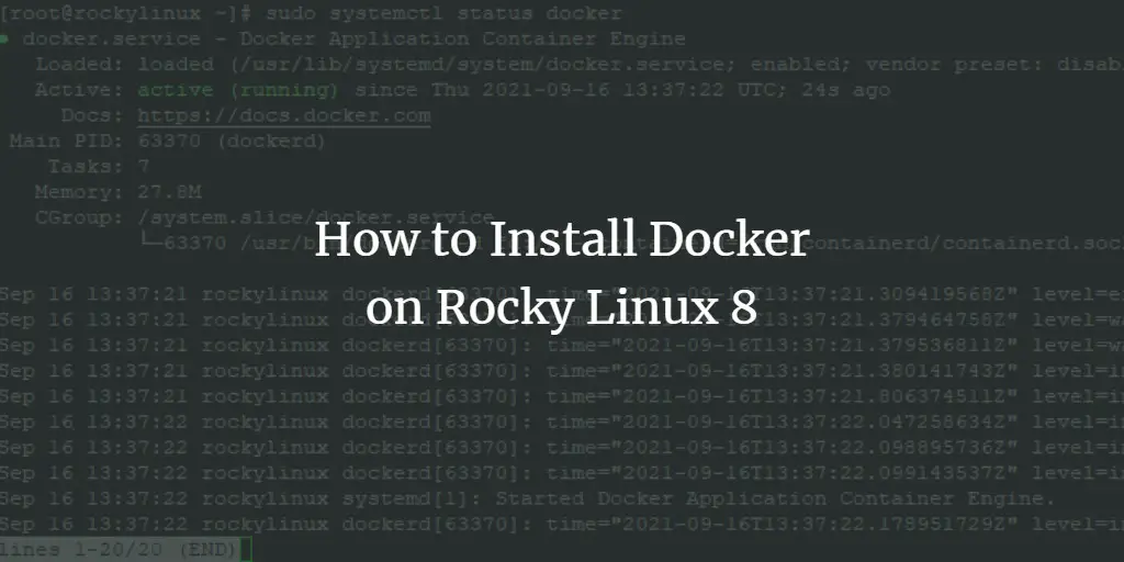 Docker на Rocky Linux 8 — установка и запуск