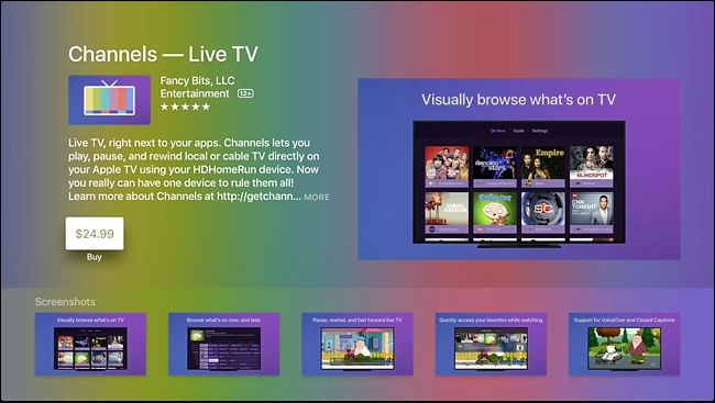 Установка приложения Channels на Apple TV