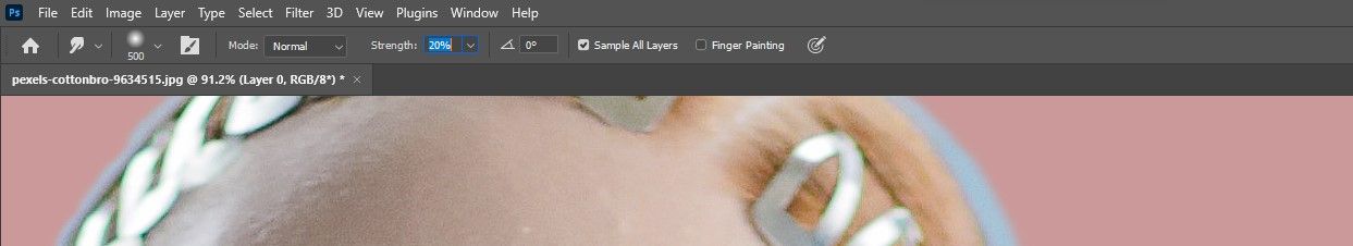 Strength Setting of 20 percent
