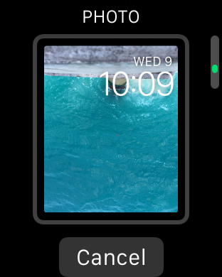 Опция выбора фото для циферблата