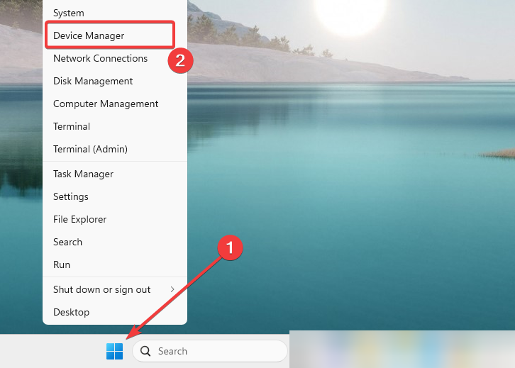 Окно Диспетчера устройств, список устройств