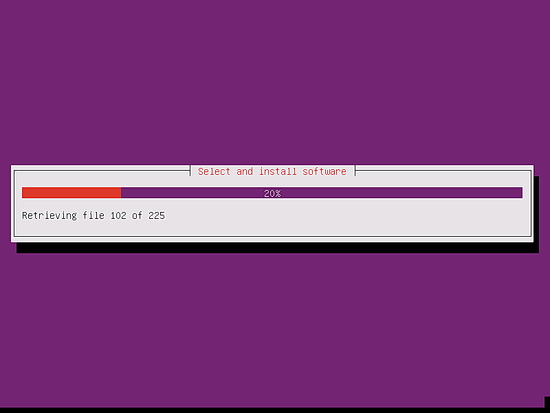 Процесс установки продолжается