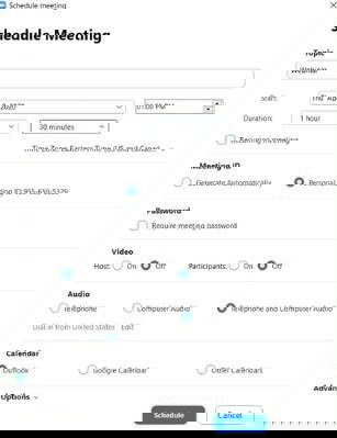 Вкладка Встречи в интерфейсе Zoom