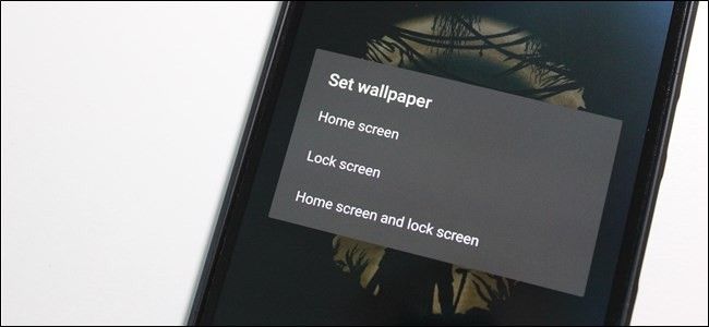 Экран блокировки и домашний экран с разными обоями
