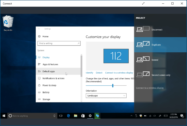 Кнопка для полноэкранного режима приёма проекции