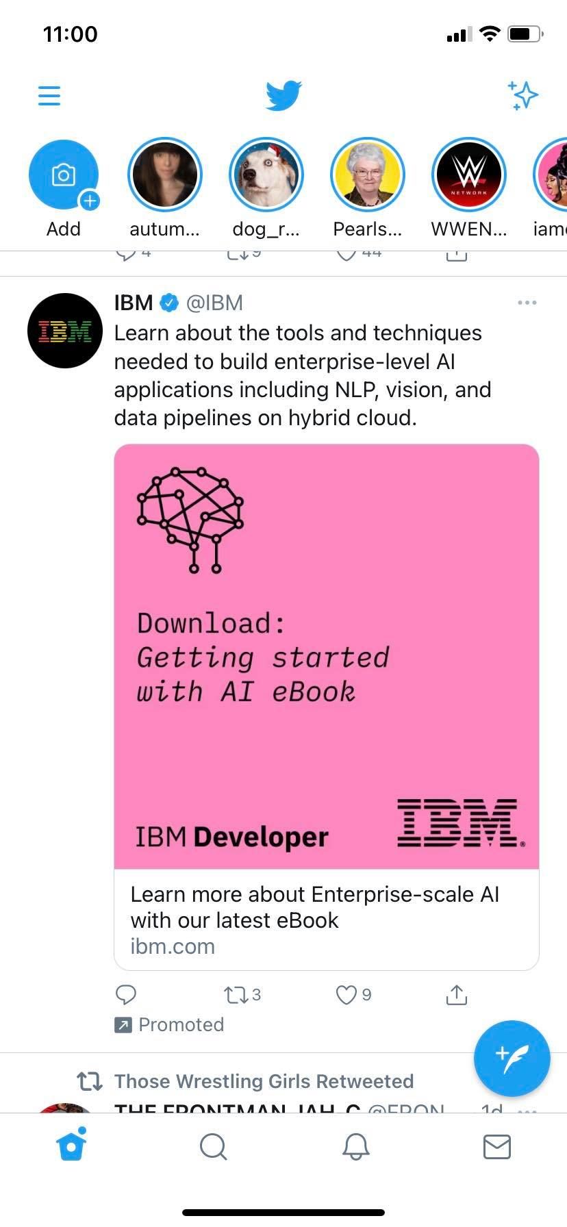 Скриншот ленты Twitter