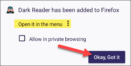 Сообщение о местоположении расширения на Android