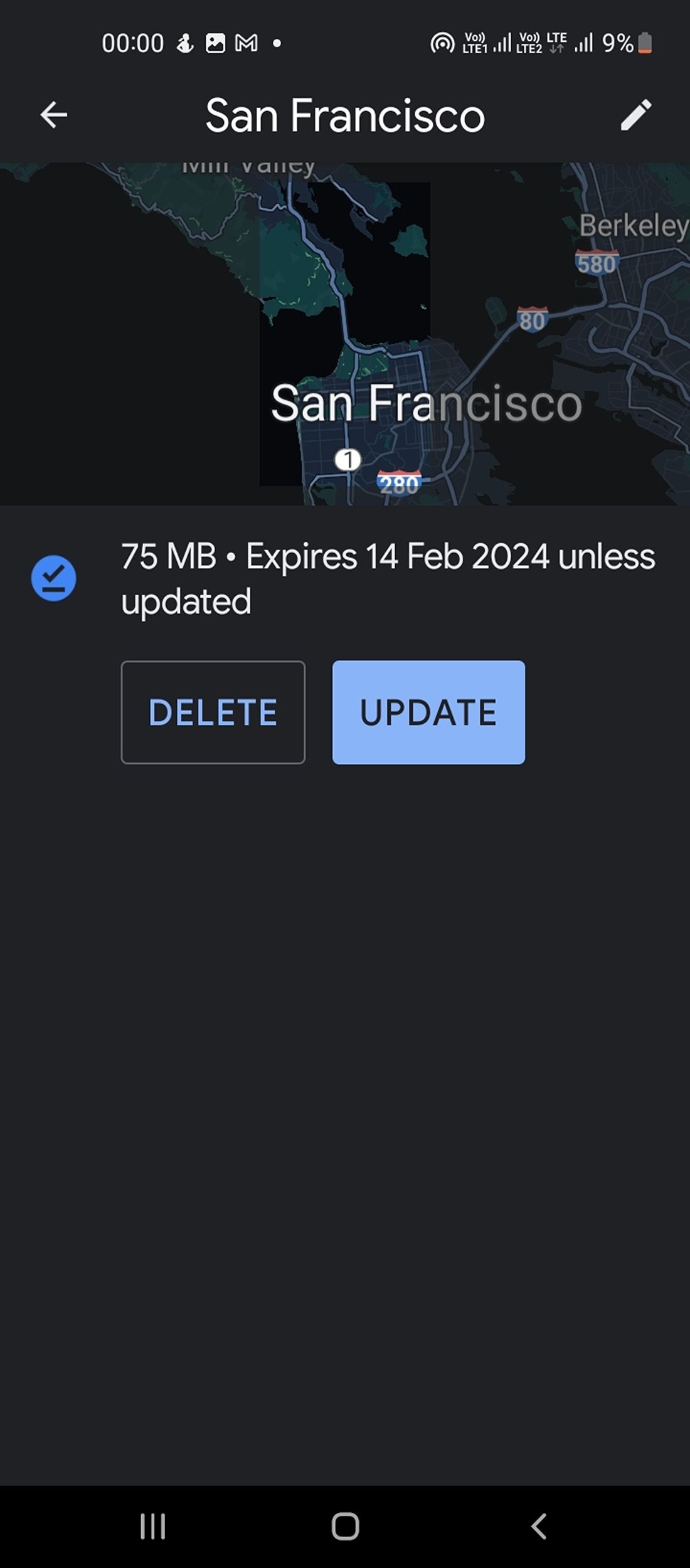 Скачанная карта Сан-Франциско
