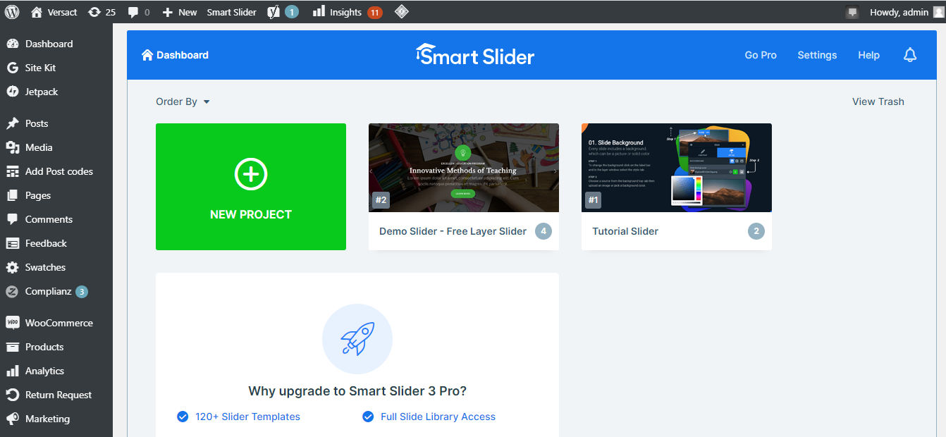 Варианты создания нового слайдера