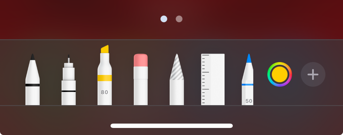 Инструменты разметки и меню действий при работе со скриншотом на iPhone: сохранение, копирование и удаление.