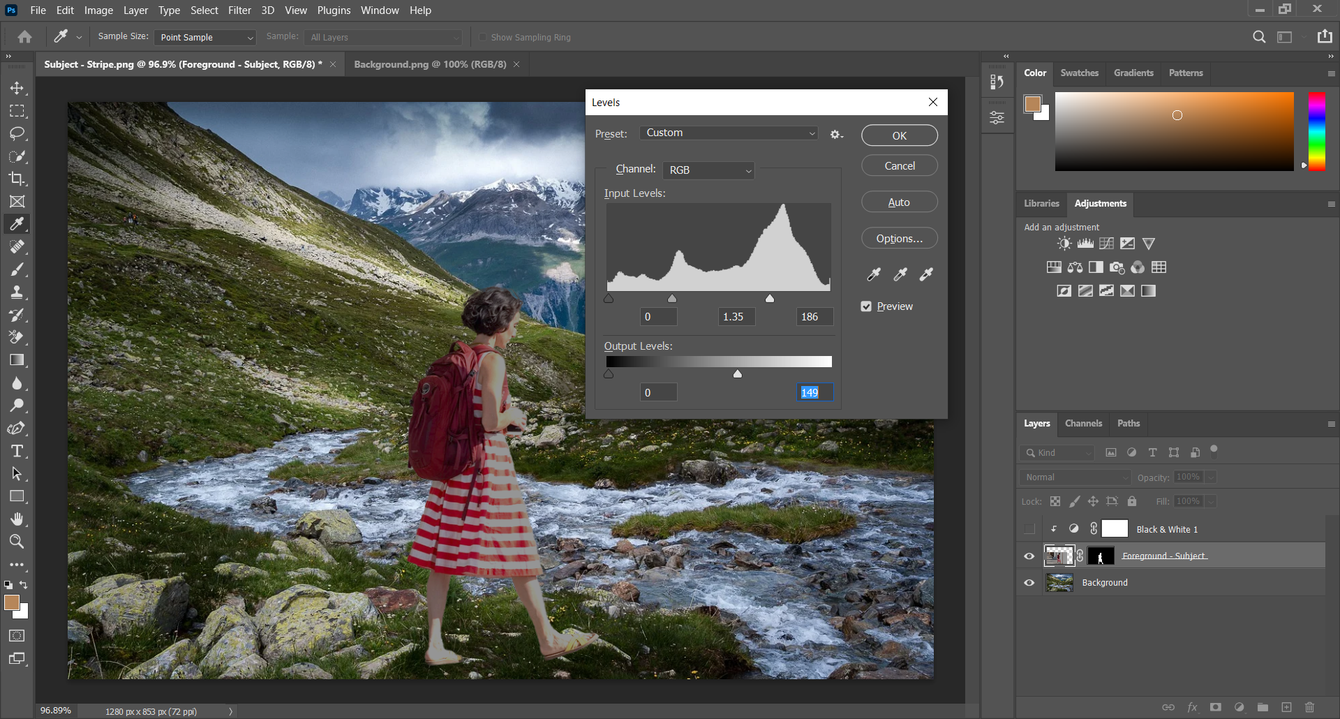 Регулировка освещённости объекта в Photoshop