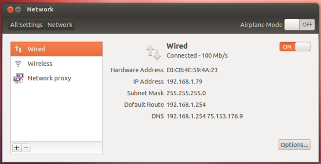 Подключение по кабелю для шаринга интернета