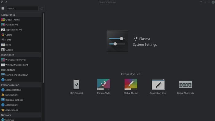 KDE: Системные настройки