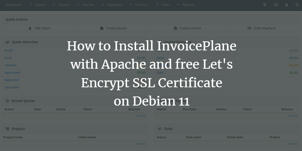 Установка InvoicePlane на Debian 11 с Apache и SSL