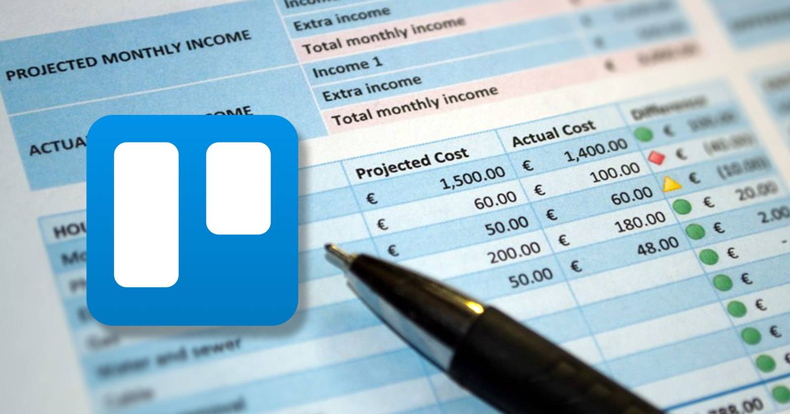 Управление бюджетом в Trello, карта «доходы и расходы»