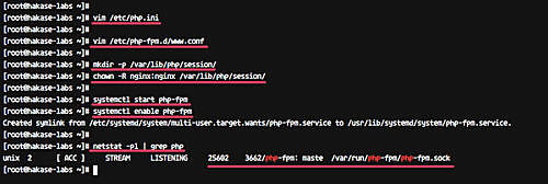 Проверка конфигурации PHP и php-fpm.sock