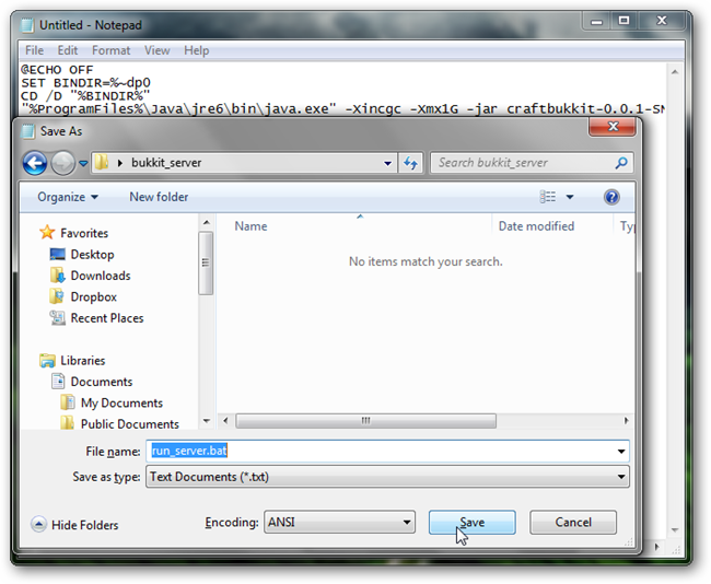 Сохранение .bat скрипта в проводнике Windows