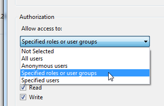 Параметры аутентификации и авторизации FTP