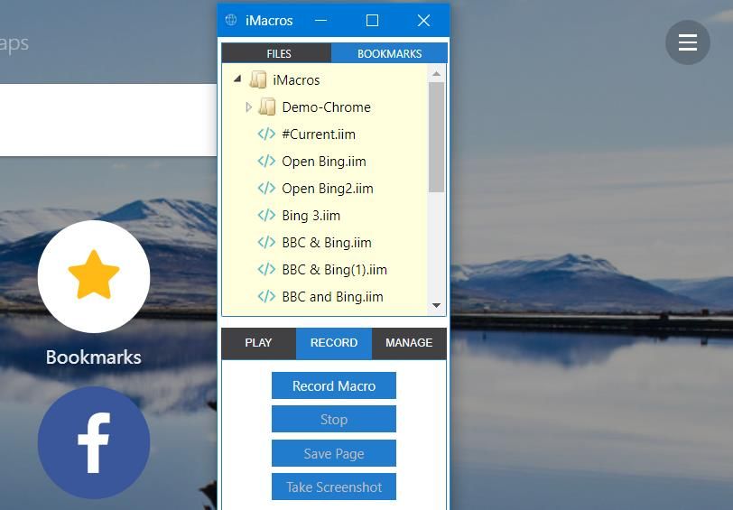 Кнопка записи макроса