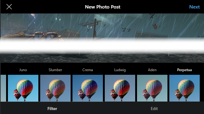 Редактирование фото в Instagram через Chrome
