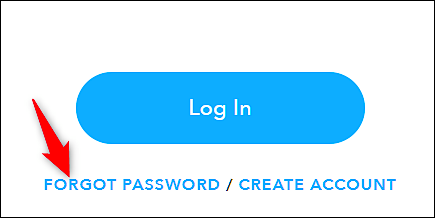 Форма входа Snapchat с ссылкой «Forgot Password»