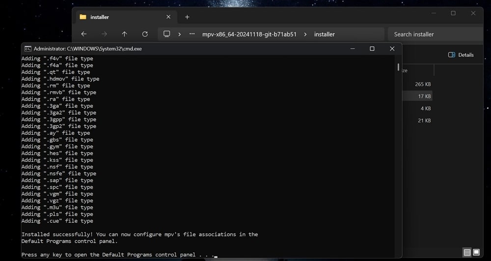 installing mpv on windows